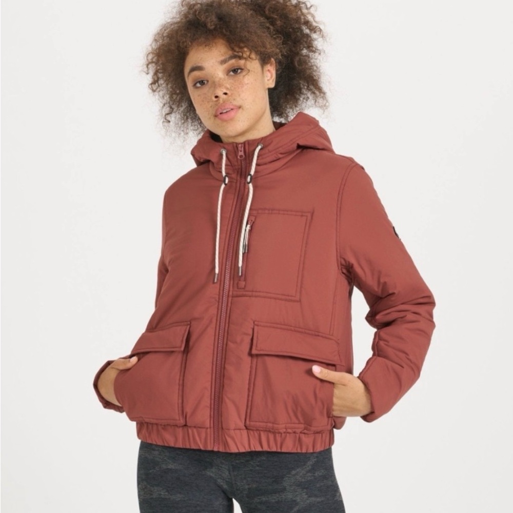Vuori Tahoe Insulated Women's Rust Hooded Jacket